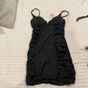 Black bustier dress